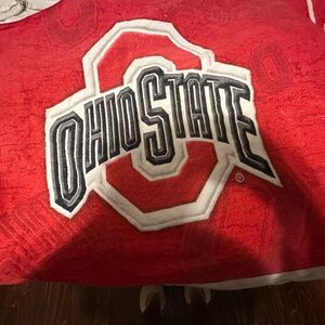 ohio state buckeyes large beach towel red and white